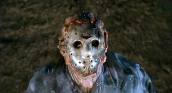 When Jason's mask is pulled into hell at the end of 