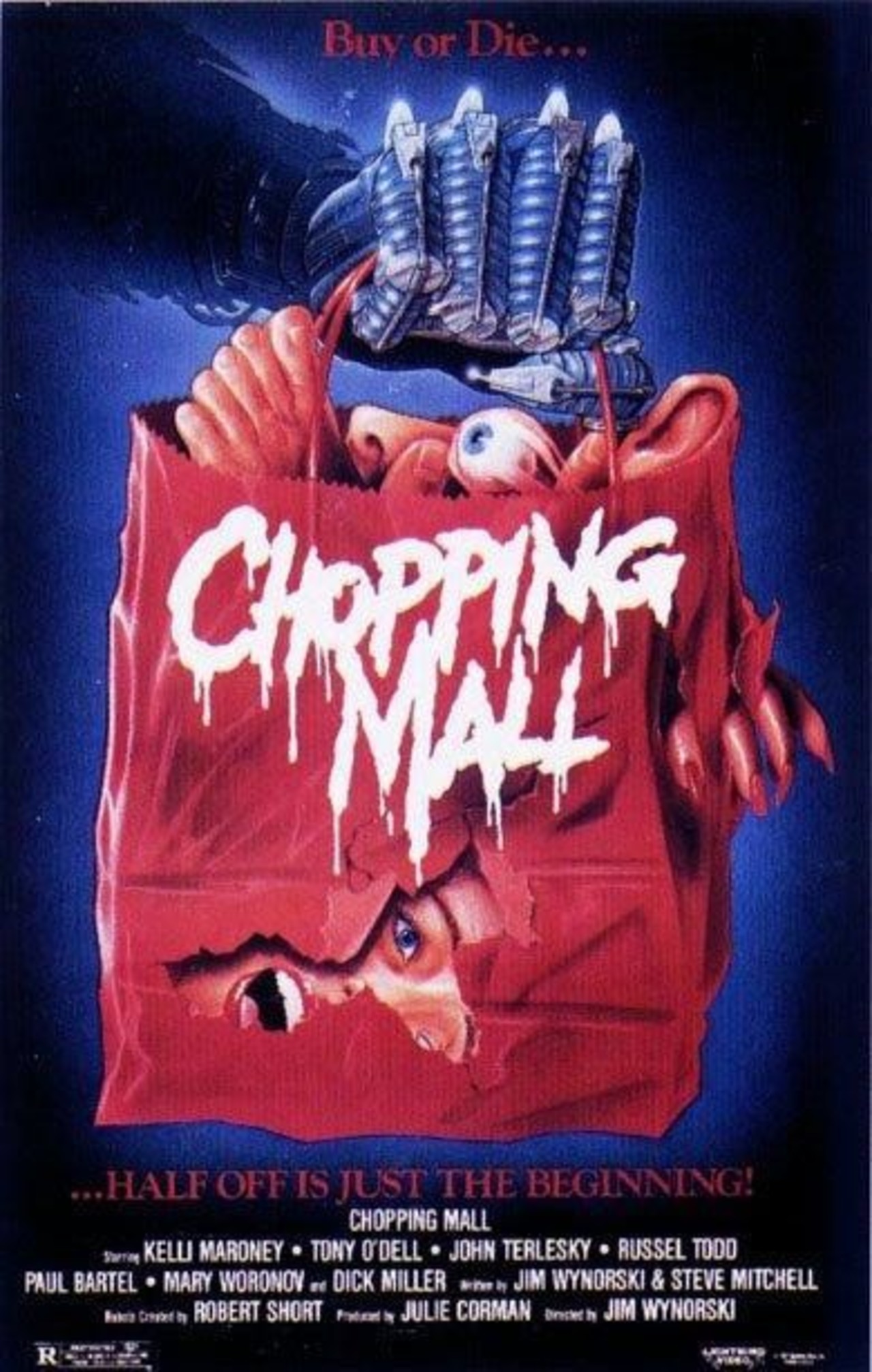 What was killing people at the mall in the movie Chopping Mall (1986)?